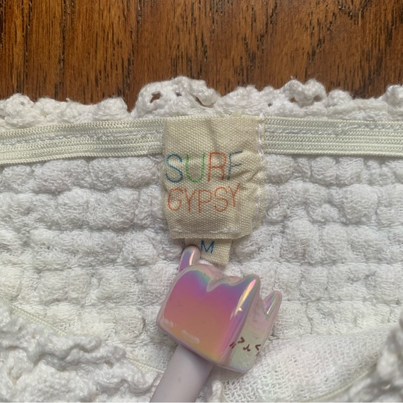 Surf Gypsy Crochet Smocked Bandeau - Size M - Picture 6 of 9